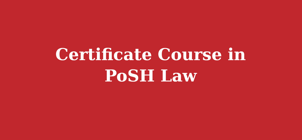 Certificate Course in PoSH Law